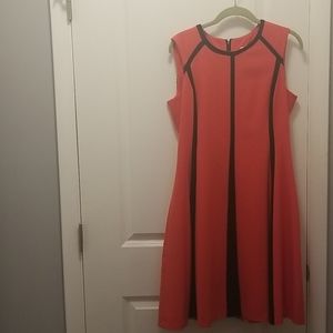 Calvin Klein pink and black dress